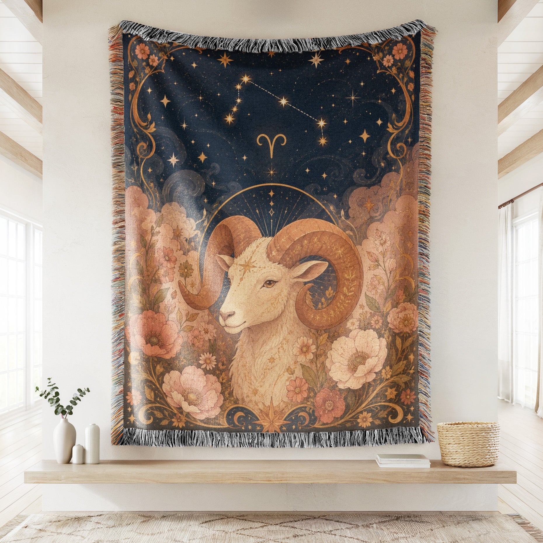 Aries Ram Among the Stars Blanket Secondary image