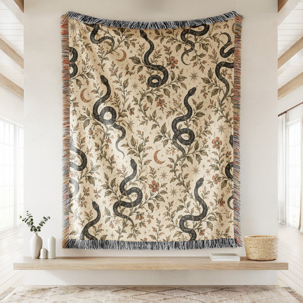 Serpents of the Moon Garden Blanket