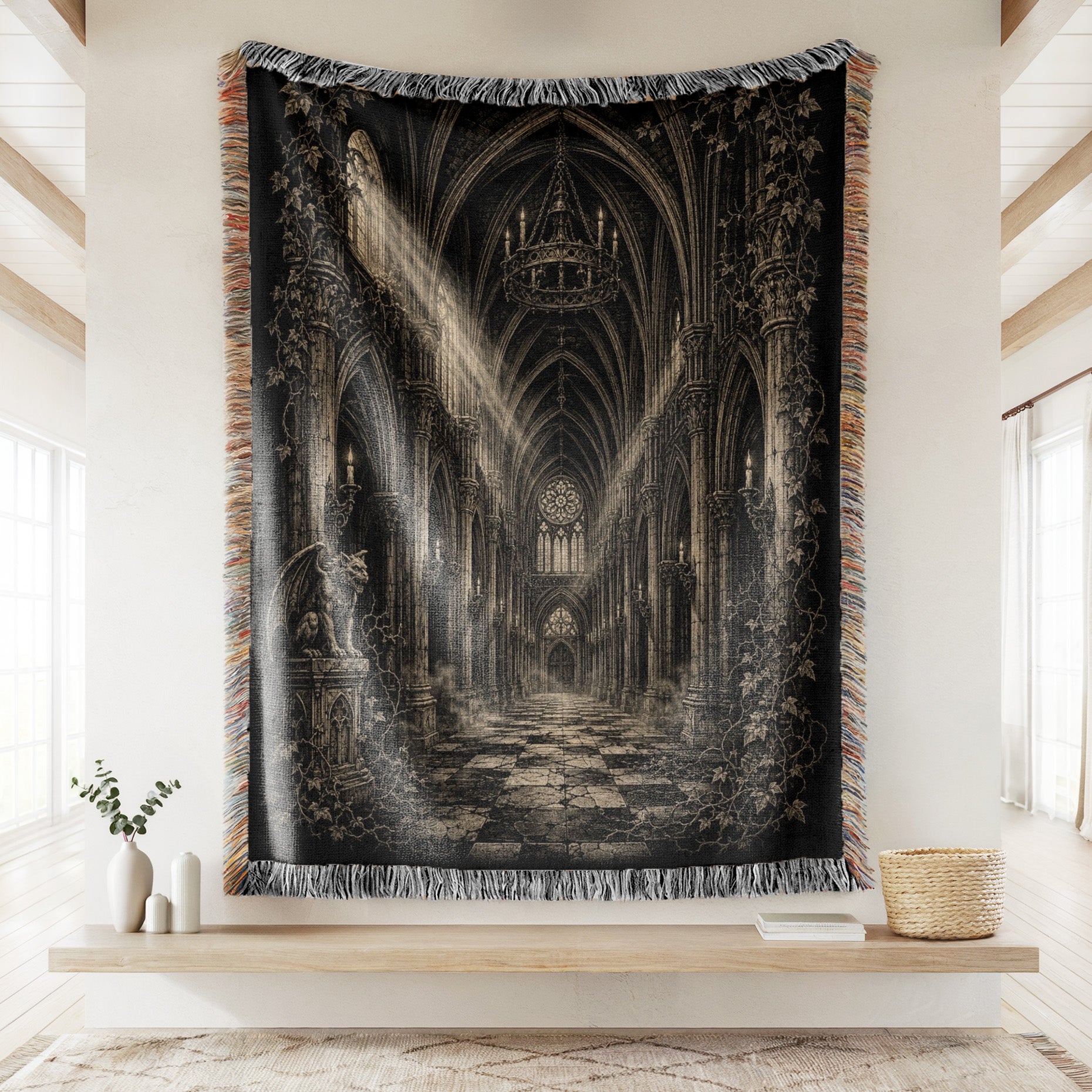 Abandoned Gothic Cathedral Blanket Secondary image