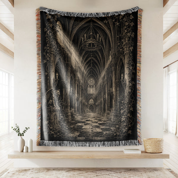 Abandoned Gothic Cathedral Blanket