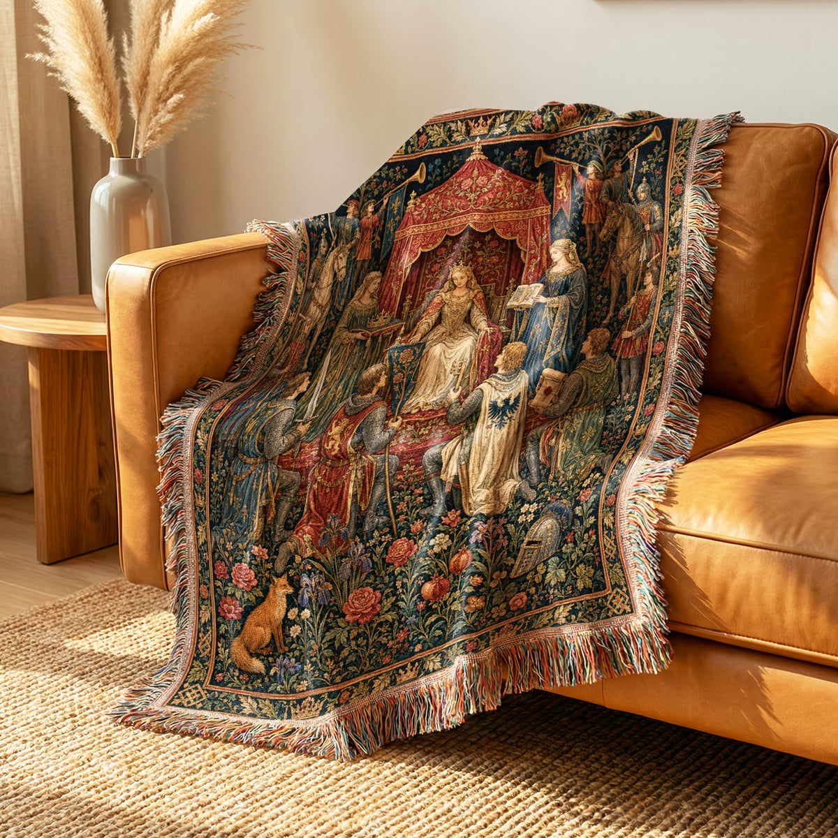 The Queen’s Heraldic Court Blanket