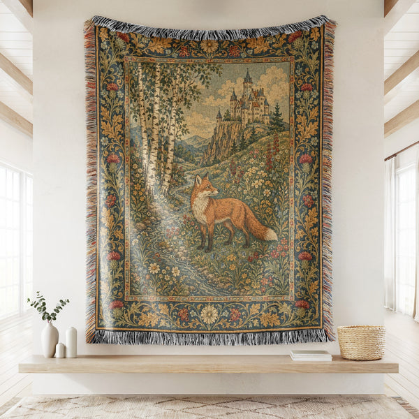 The Fox Beneath the Hilltop Castle Blanket