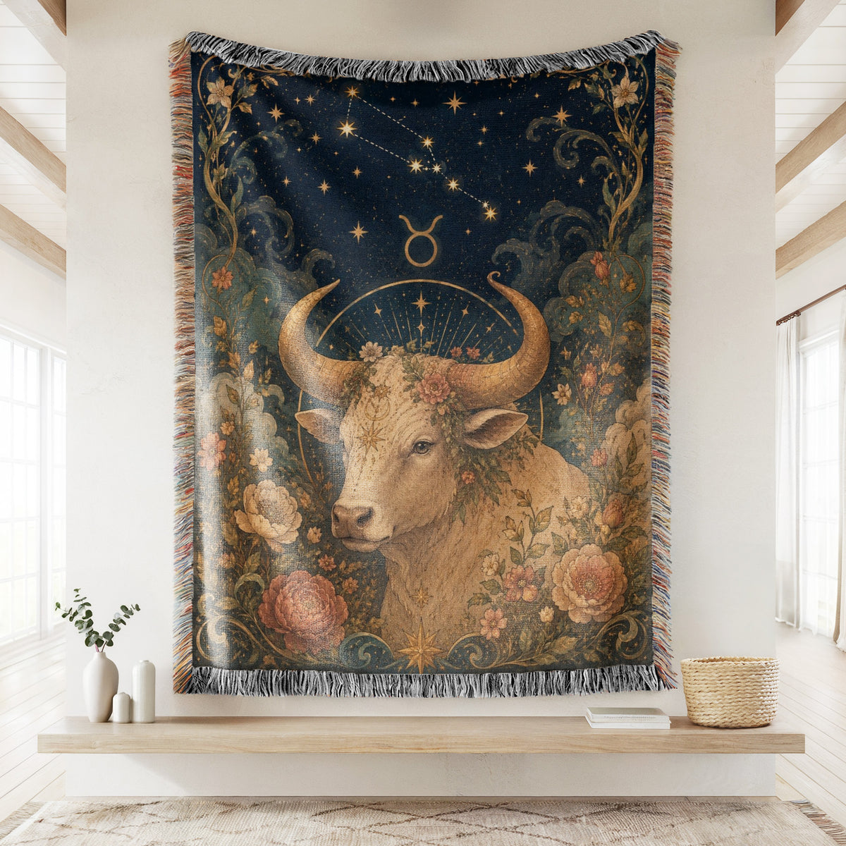 Taurus Floral Bull Blanket