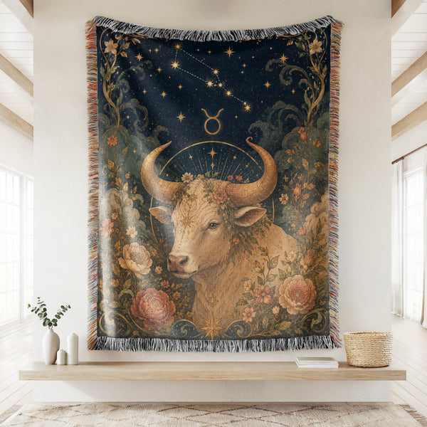 Taurus Floral Bull Blanket