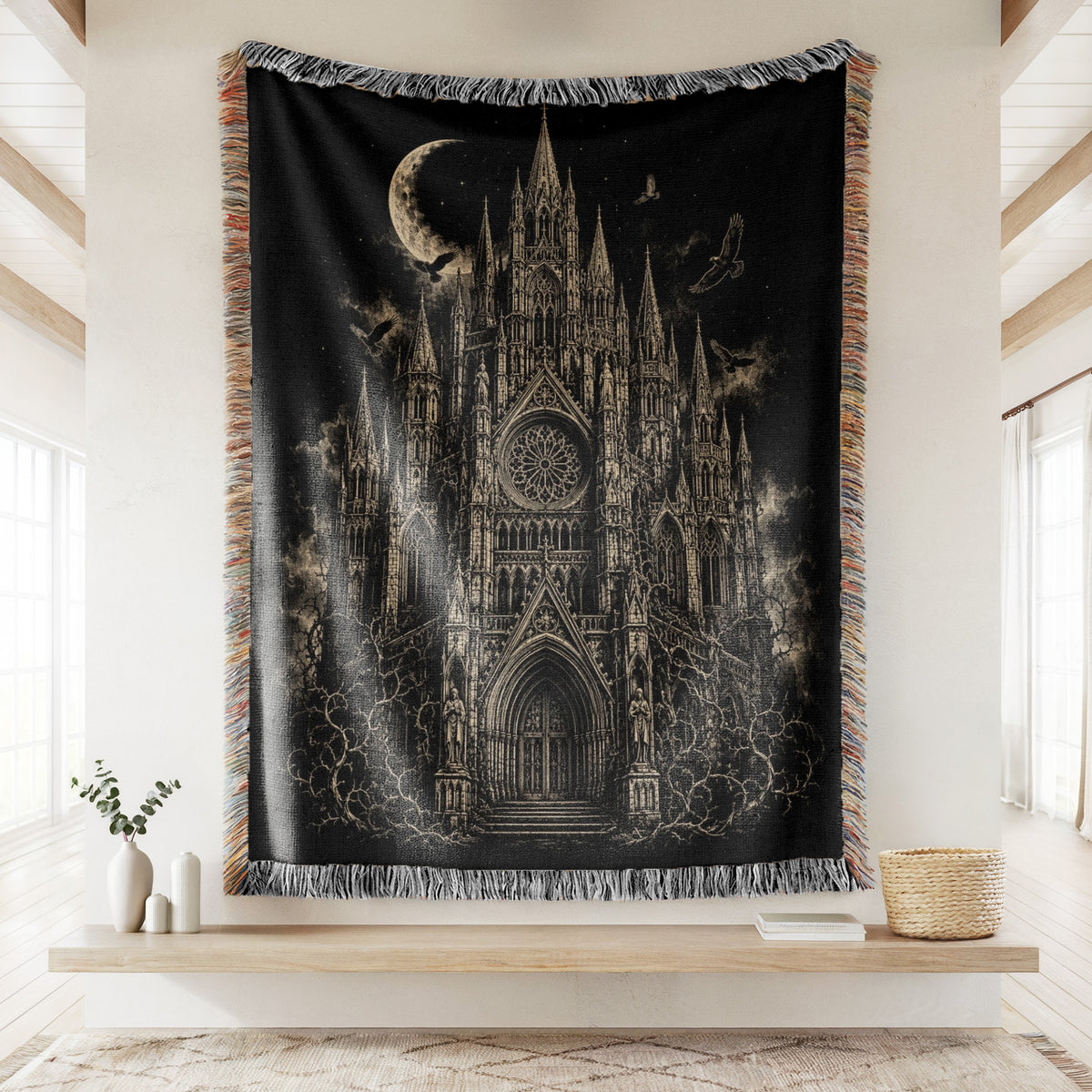 Cathedral Beneath the Crescent Moon Blanket