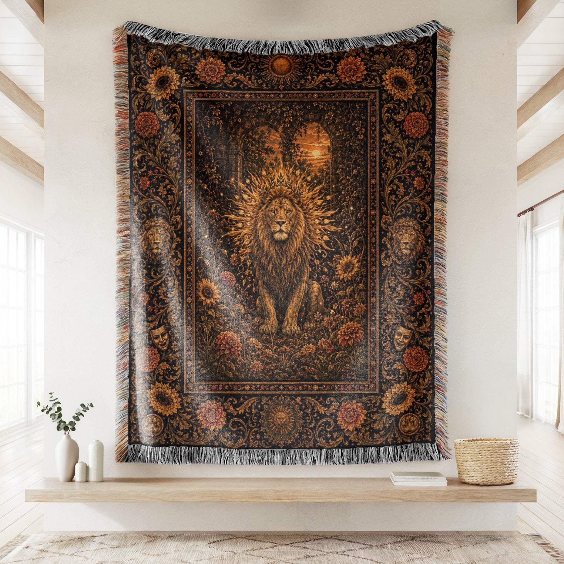 Leo Golden Lion Zodiac Blanket Secondary image