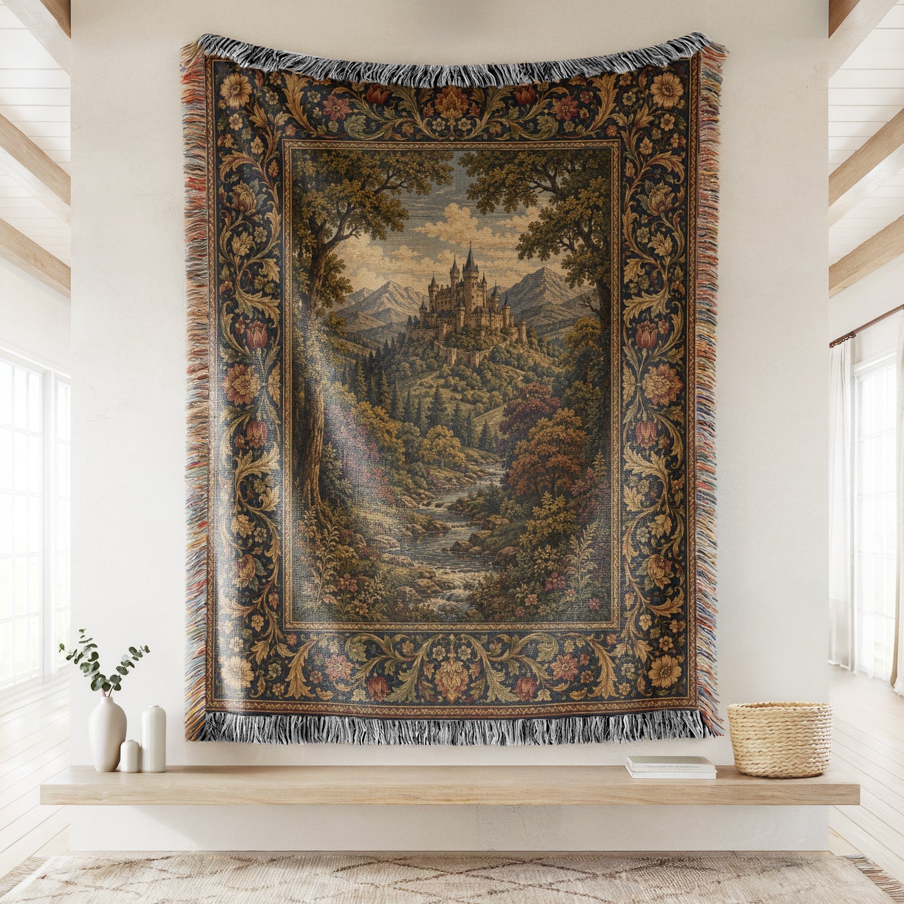 The Autumn Mountain Castle Blanket Secondary image