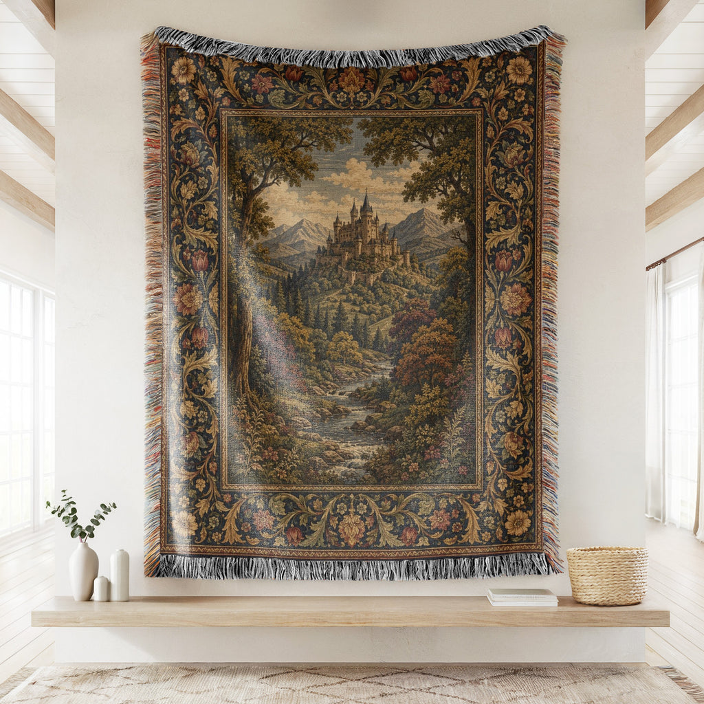 The Autumn Mountain Castle Blanket