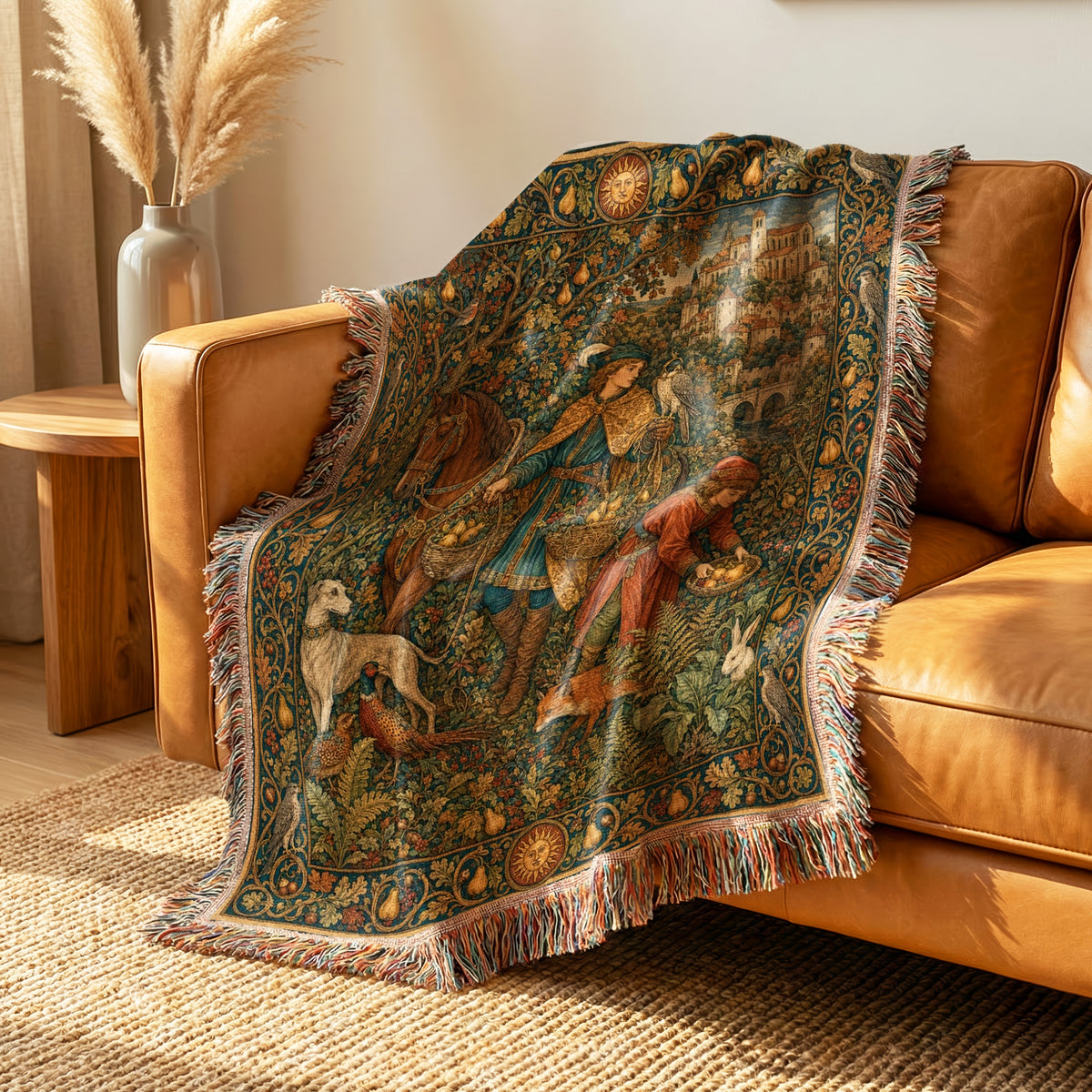 The Falconer of the Pear Orchard Blanket