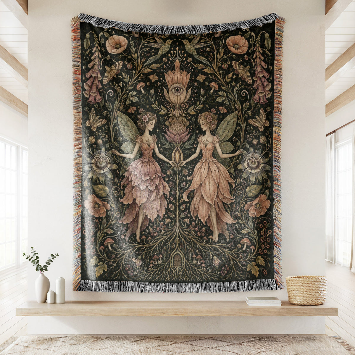 Enchanted Flower Twin Fairies Blanket