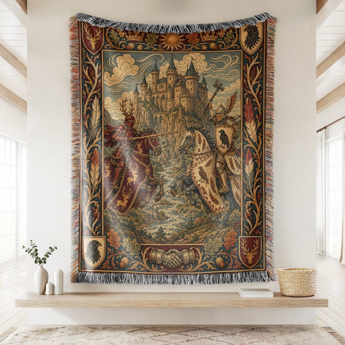 The Raven & Stag Knights Blanket