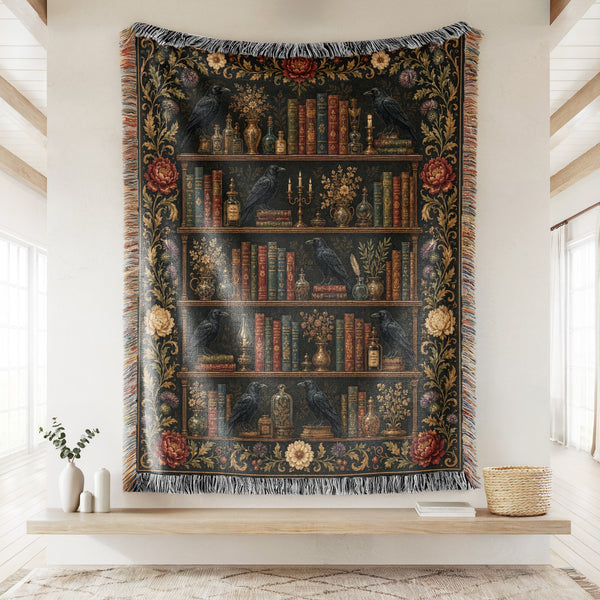 Raven Apothecary Library Blanket