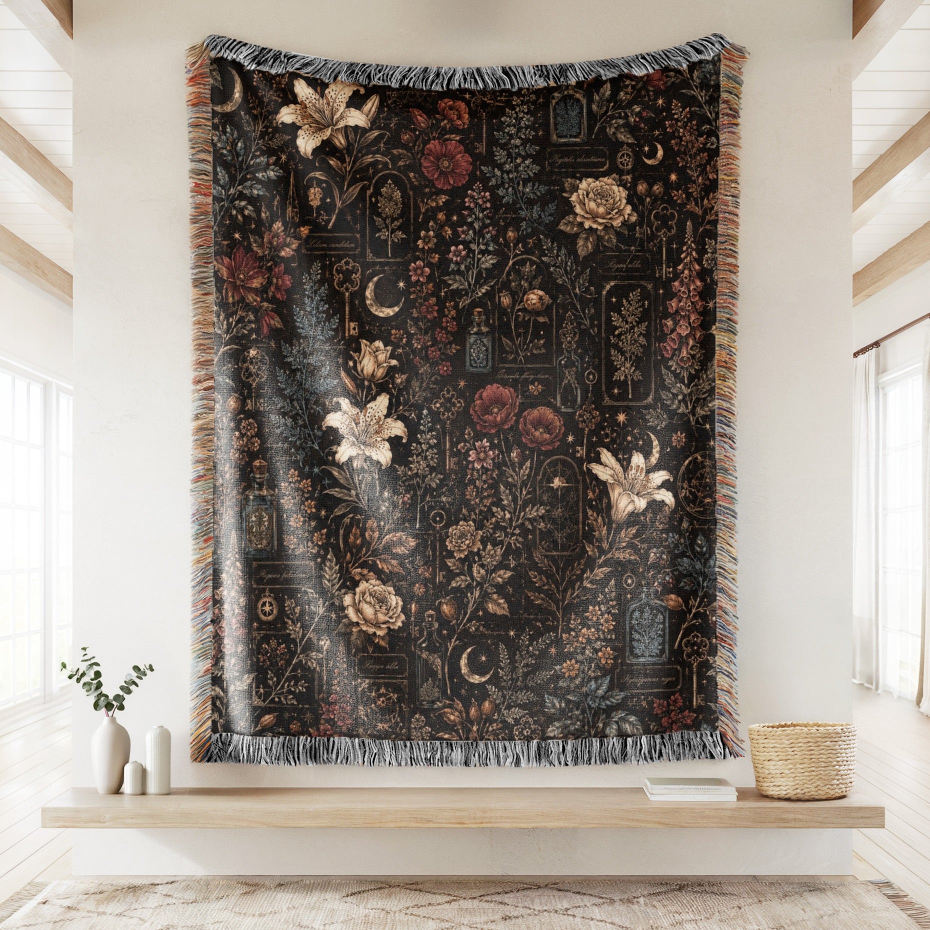 Midnight Botanical Apothecary Blanket Secondary image