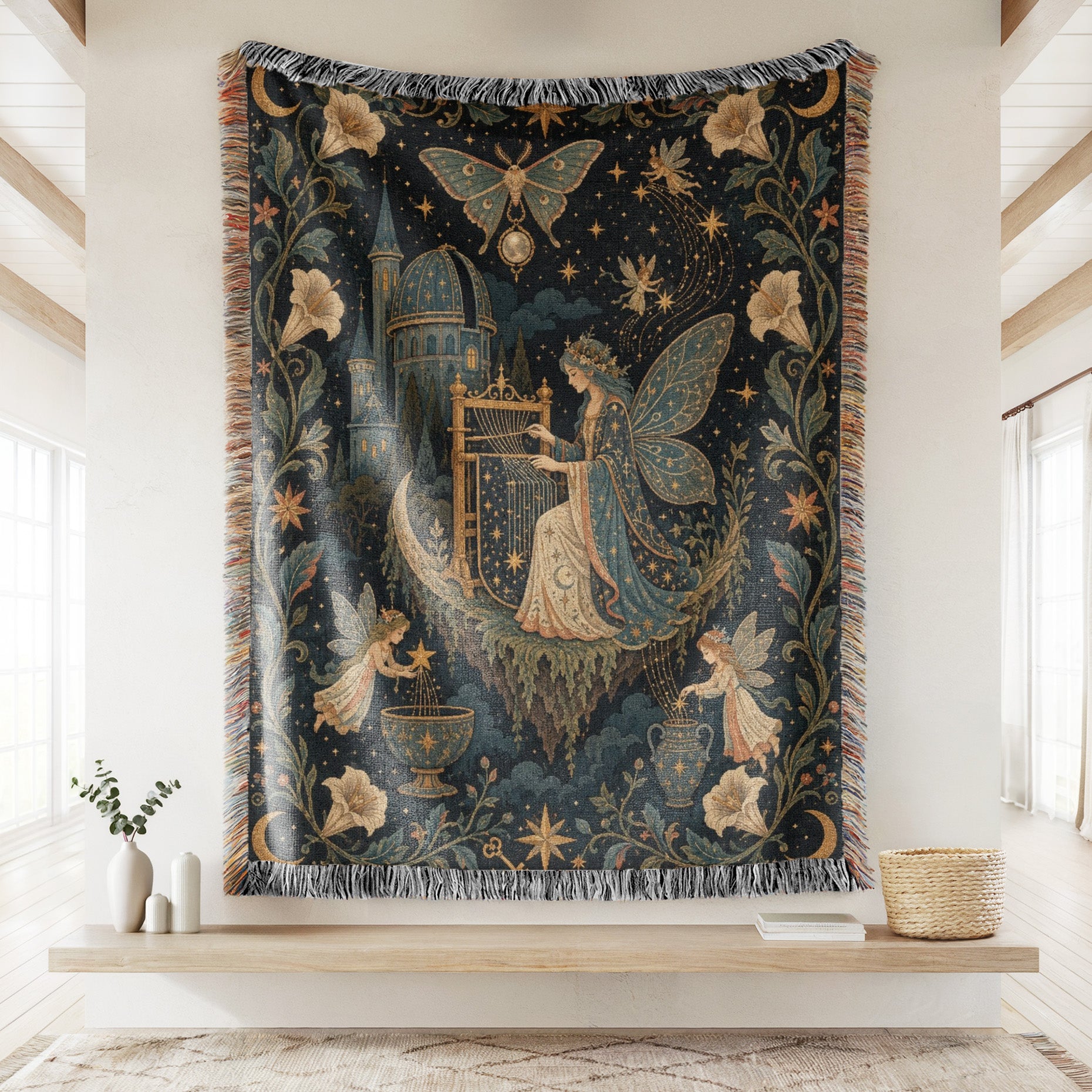Starlit Harp Fairy Blanket Secondary image