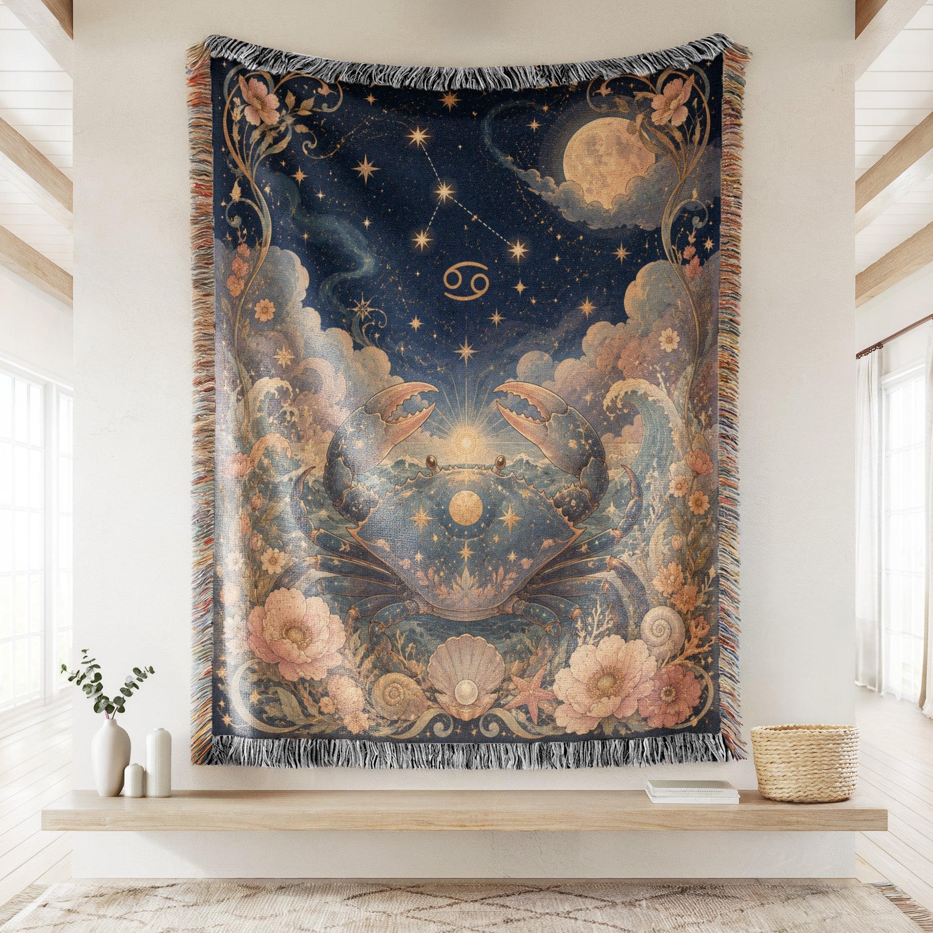 Cancer Moonlit Crab Blanket Secondary image