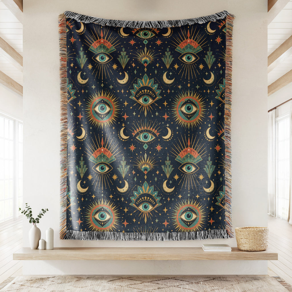 Celestial All-Seeing Eye Blanket