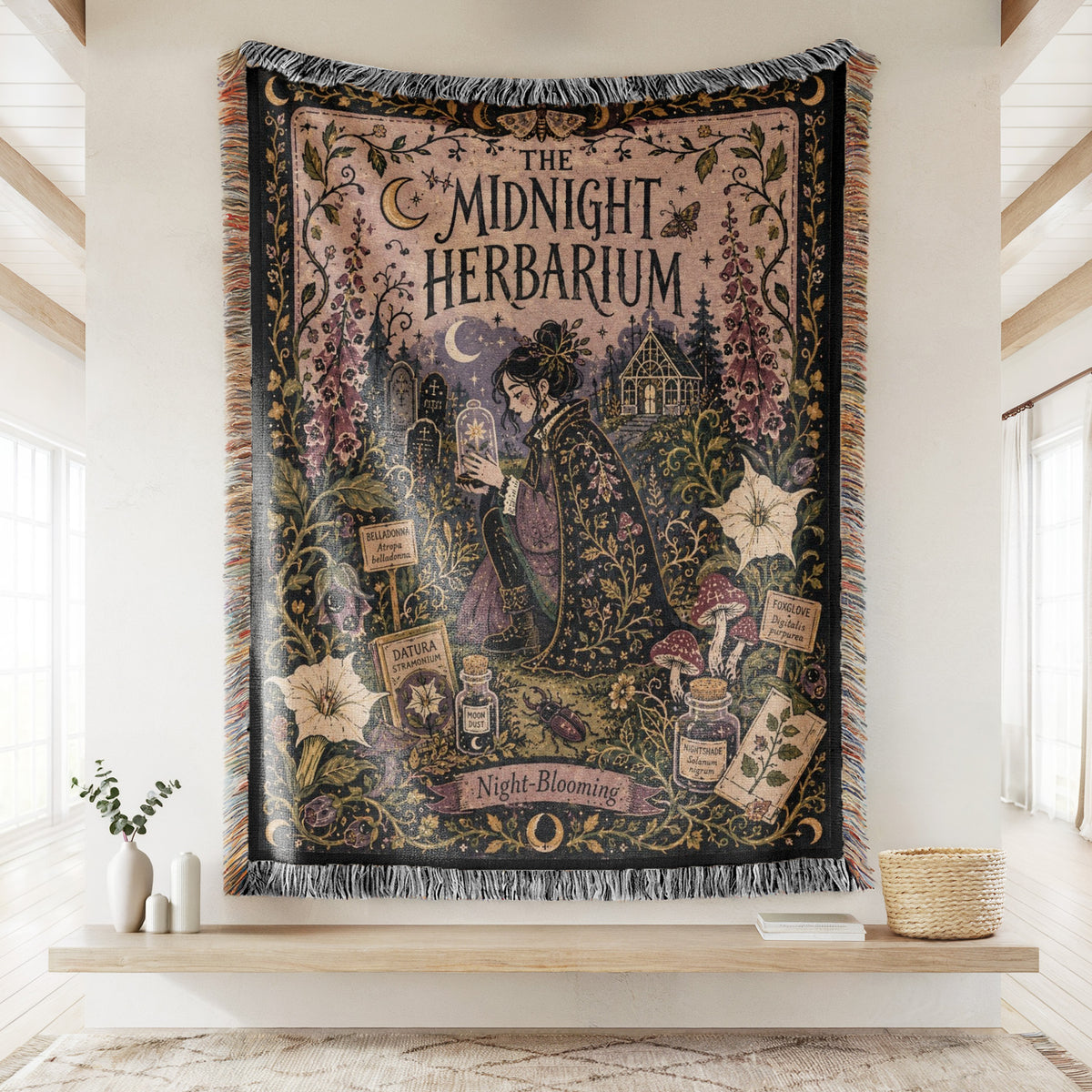 The Midnight Herbarium Blanket