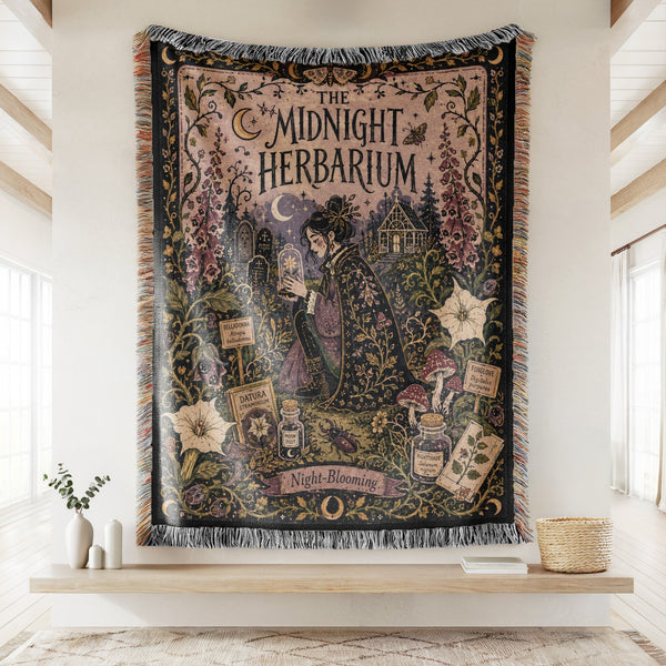 The Midnight Herbarium Blanket