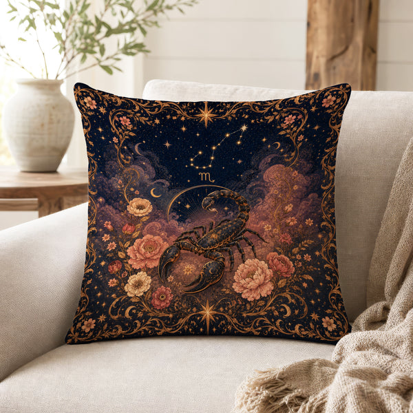 The Starry Scorpion – Scorpio Zodiac Pillow