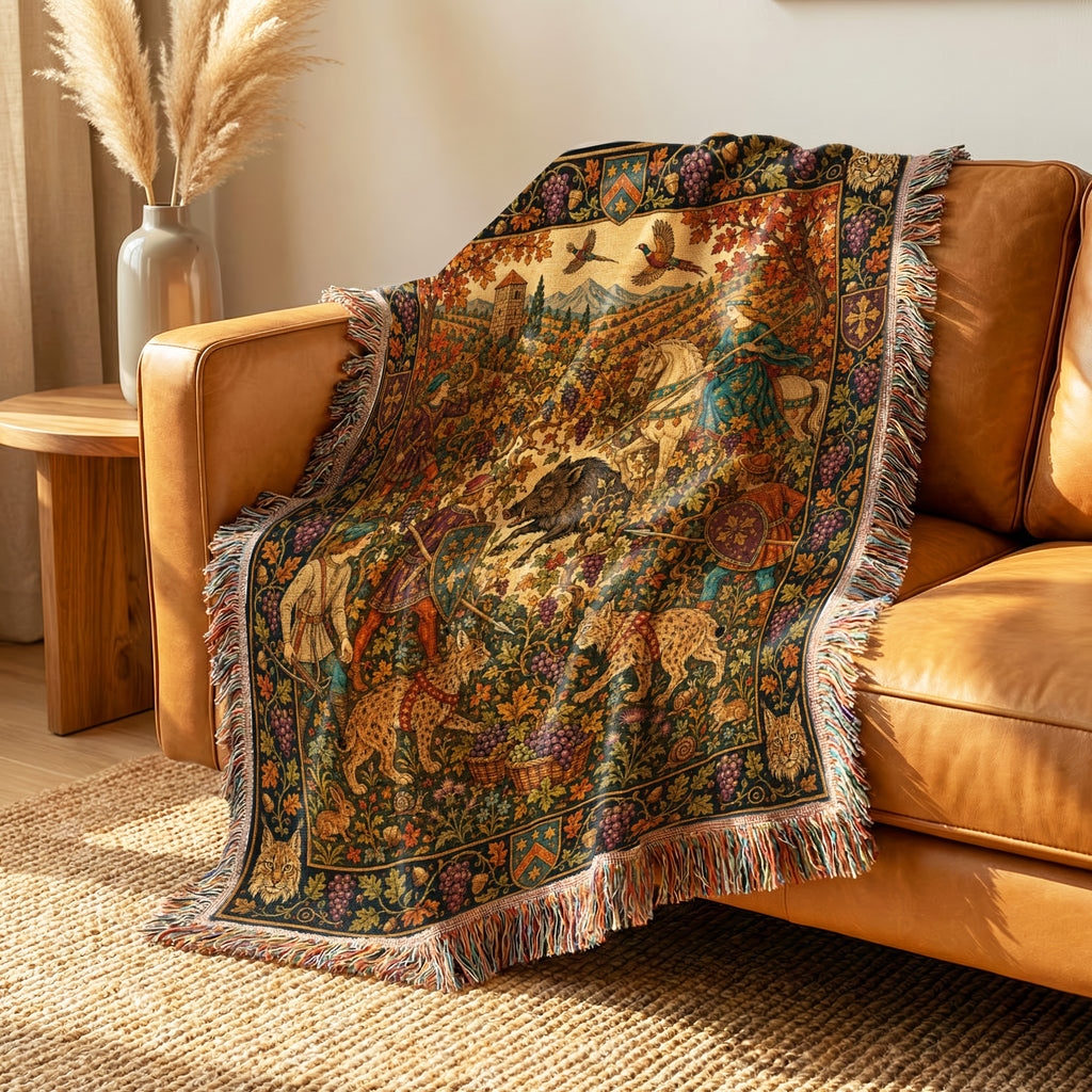 The Autumn Boar Hunt Blanket