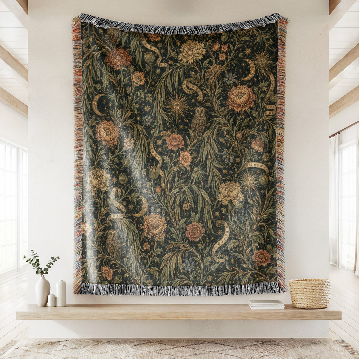 Owls, Serpents & Moonlight Blanket