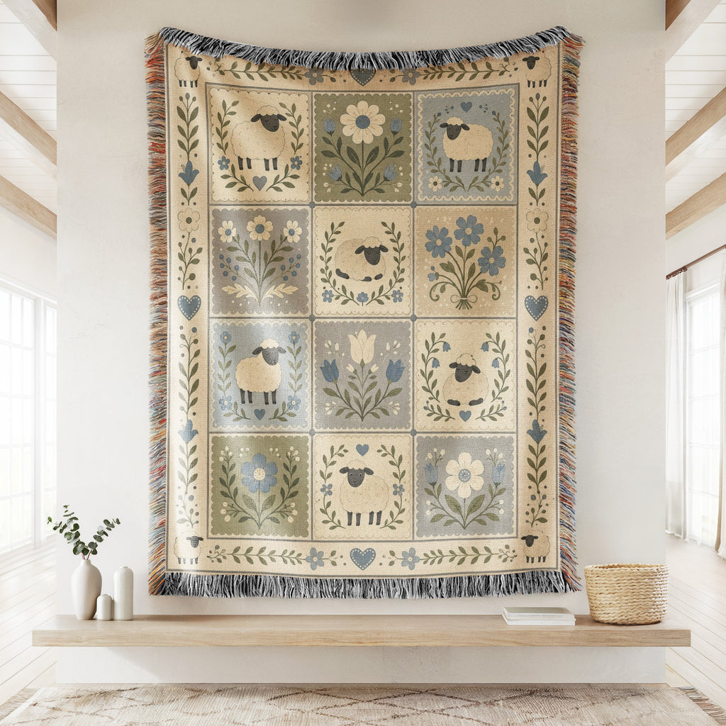 Little Lambs Patchwork Blanket