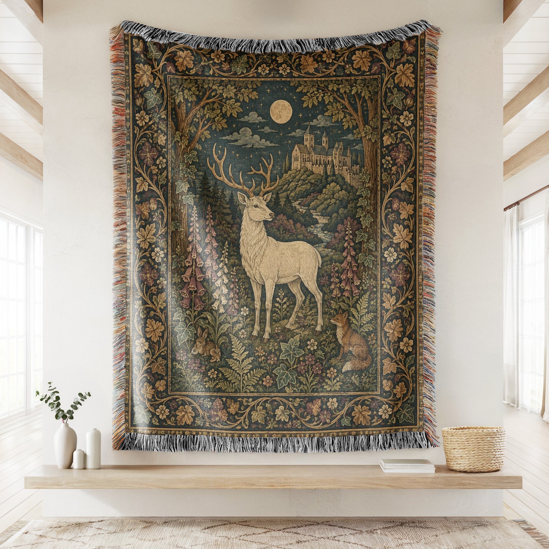 The White Stag Beneath the Moon Blanket Secondary image