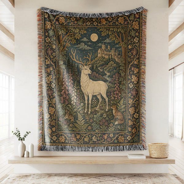 The White Stag Beneath the Moon Blanket