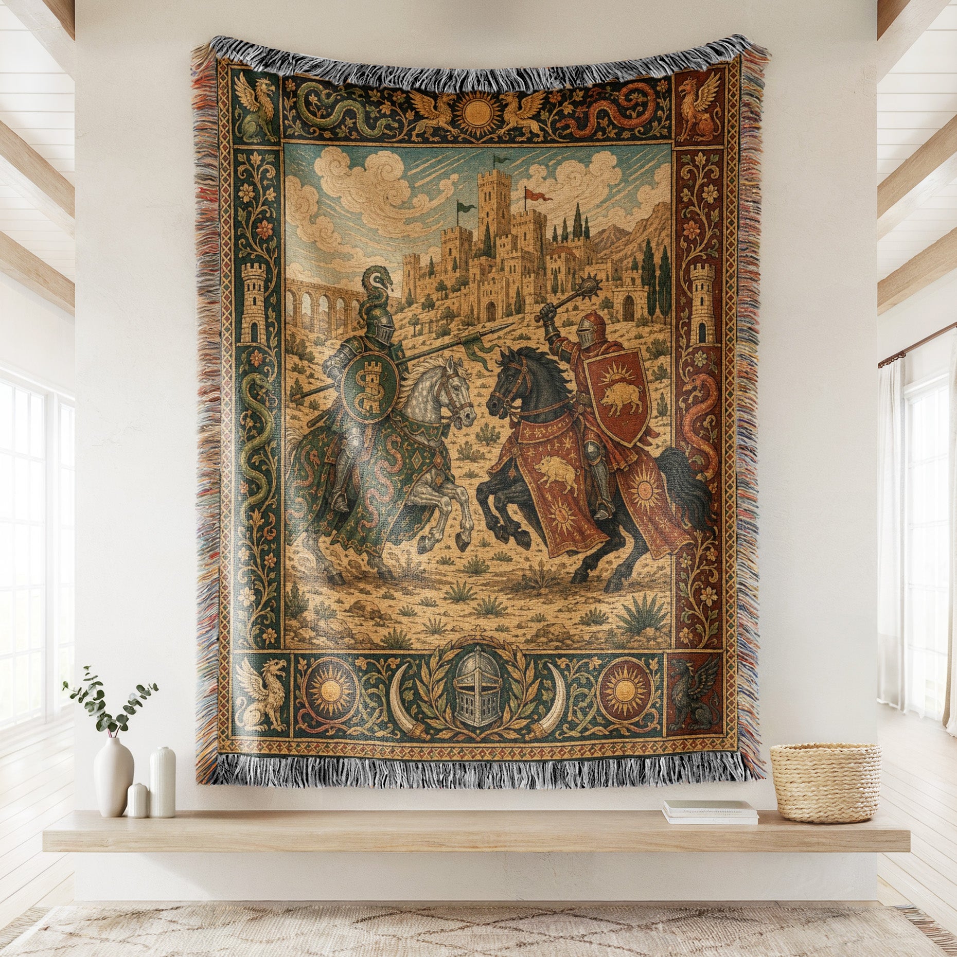 The Knights of Sun and Serpent Blanket Secondary image