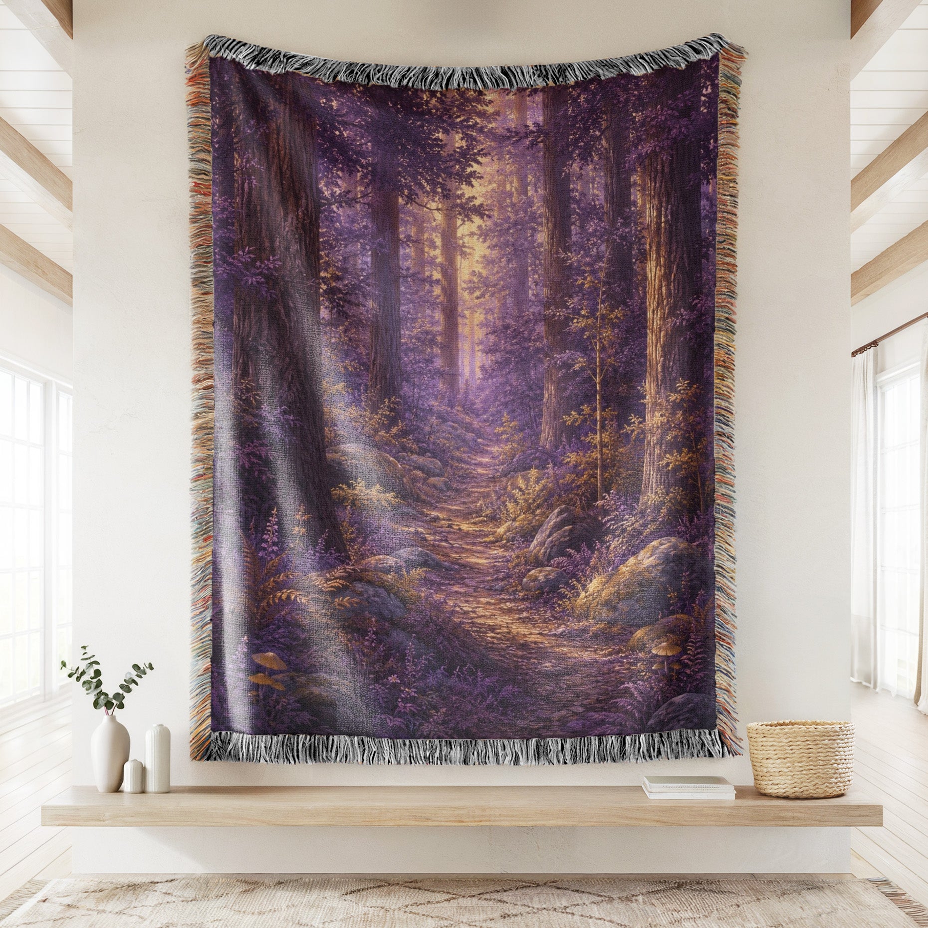 Twilight Lavender Forest Blanket Secondary image