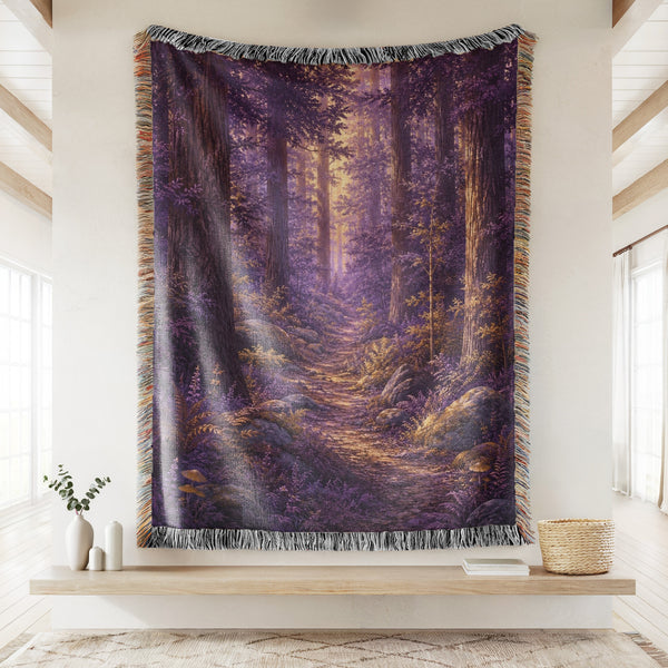 Twilight Lavender Forest Blanket