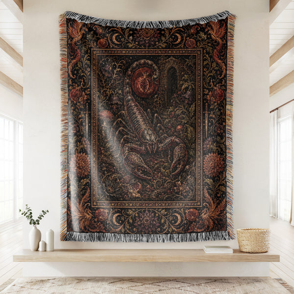 Scorpio Midnight Garden Zodiac Blanket