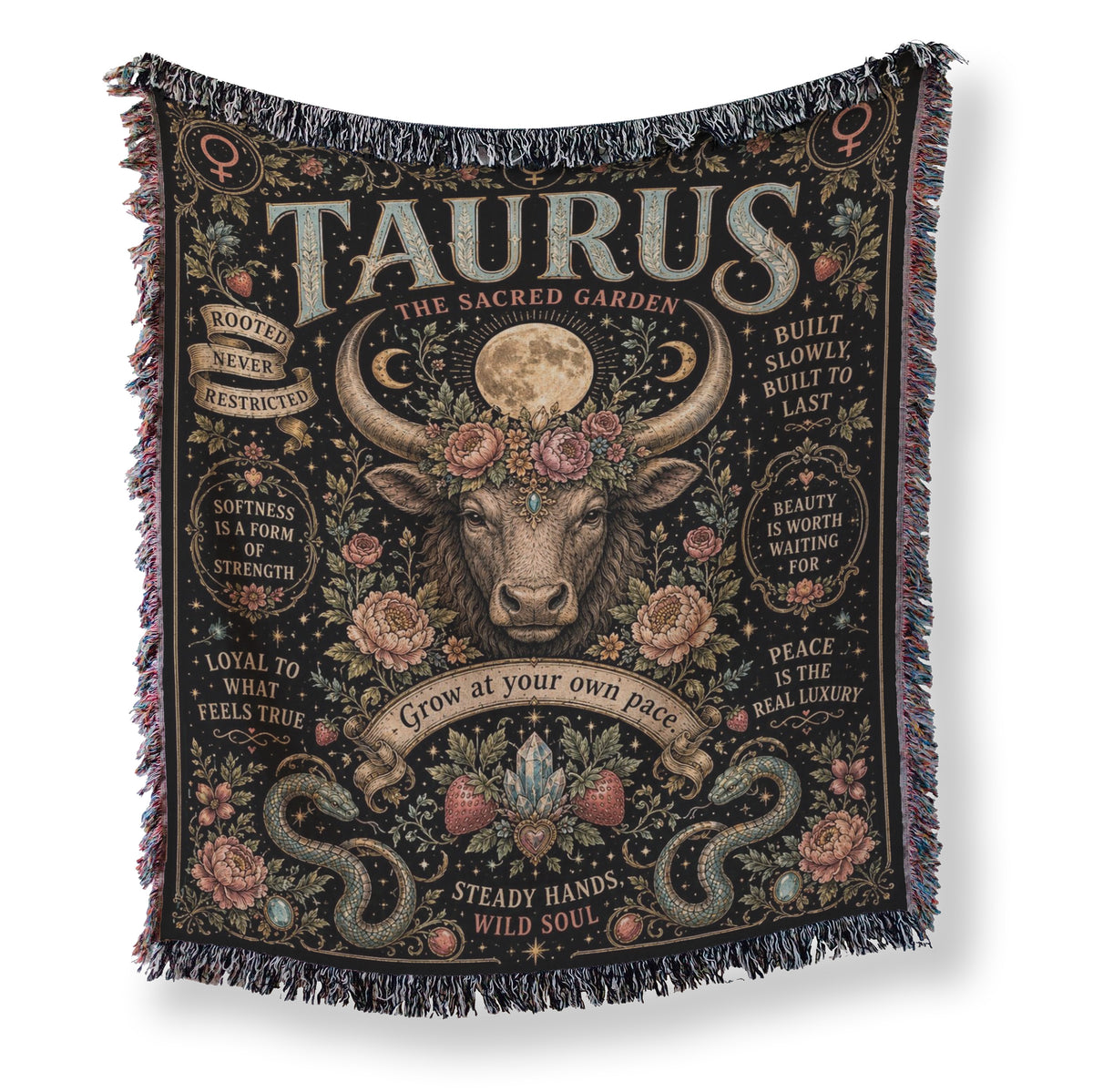 Taurus – The Sacred Garden Zodiac Blanket