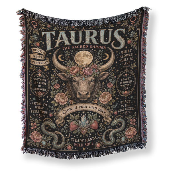 Taurus – The Sacred Garden Zodiac Blanket