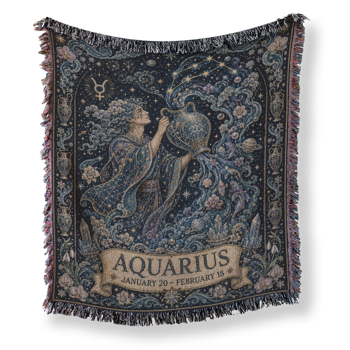 Aquarius Celestial Water Bearer Blanket Main image
