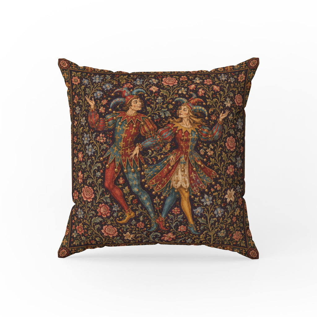 The Court Jesters – Medieval Tapestry Pillow