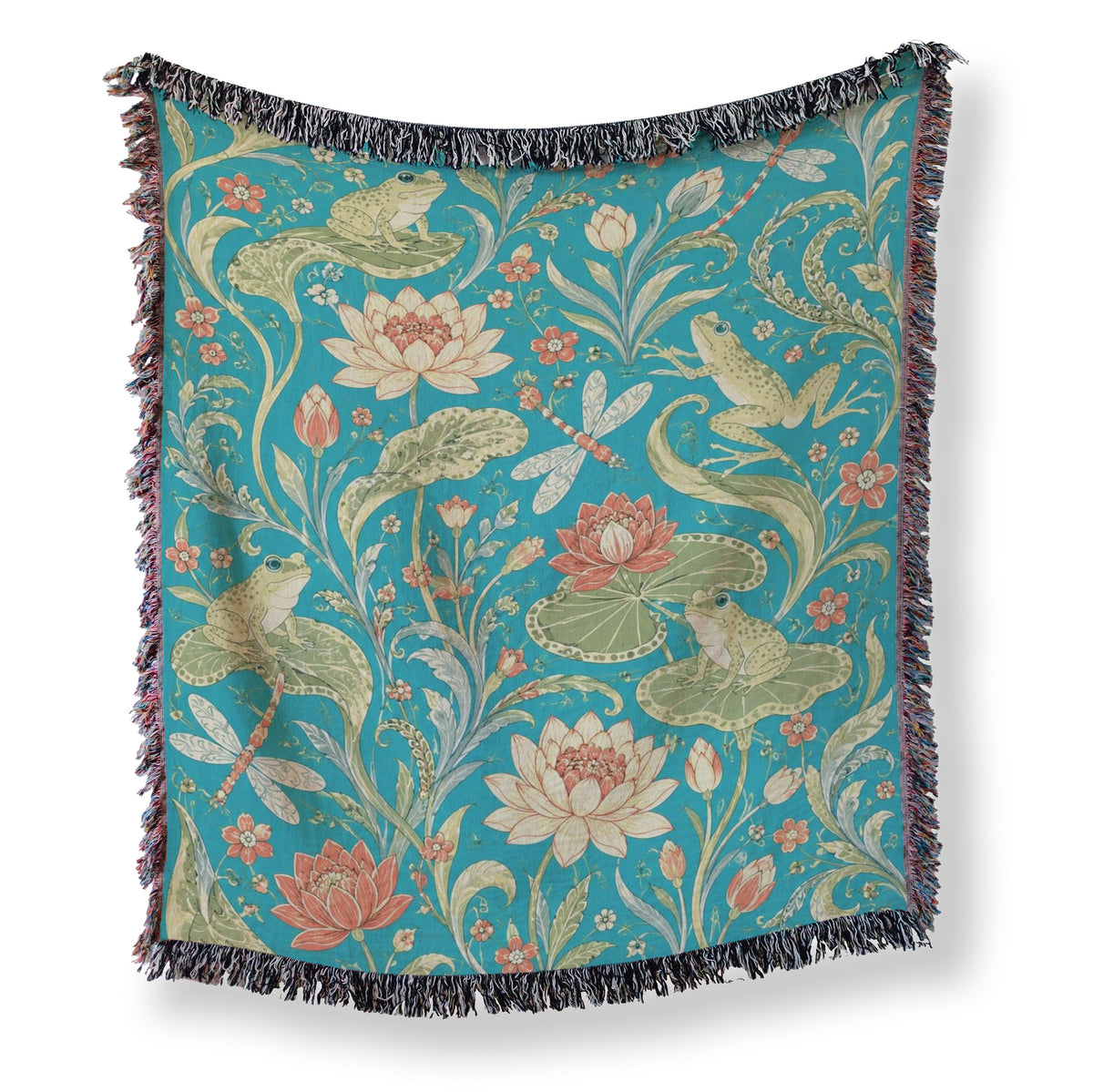 Lotus Pond Frog Blanket
