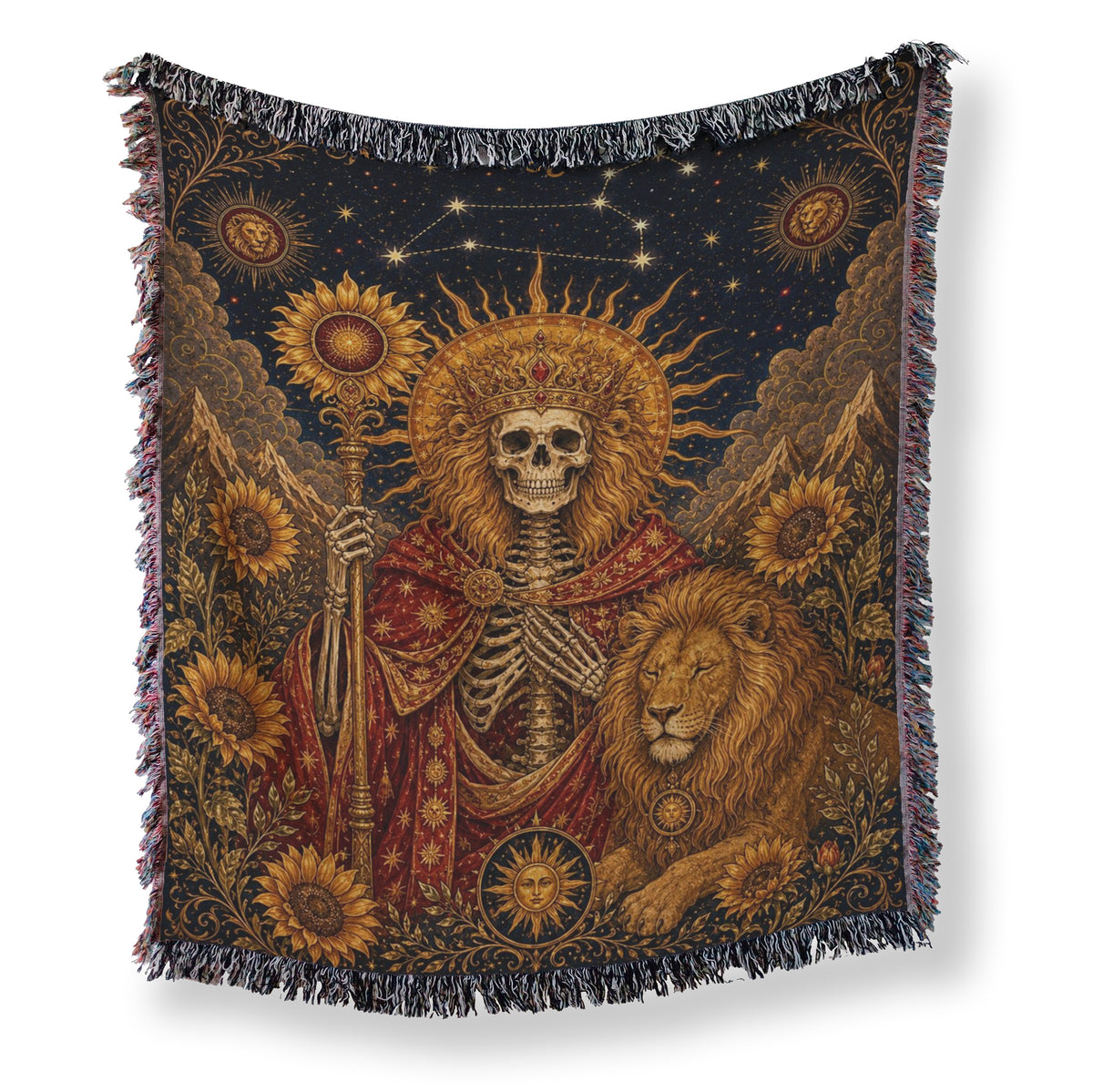 Leo Sun Crown – Gothic Zodiac Blanket