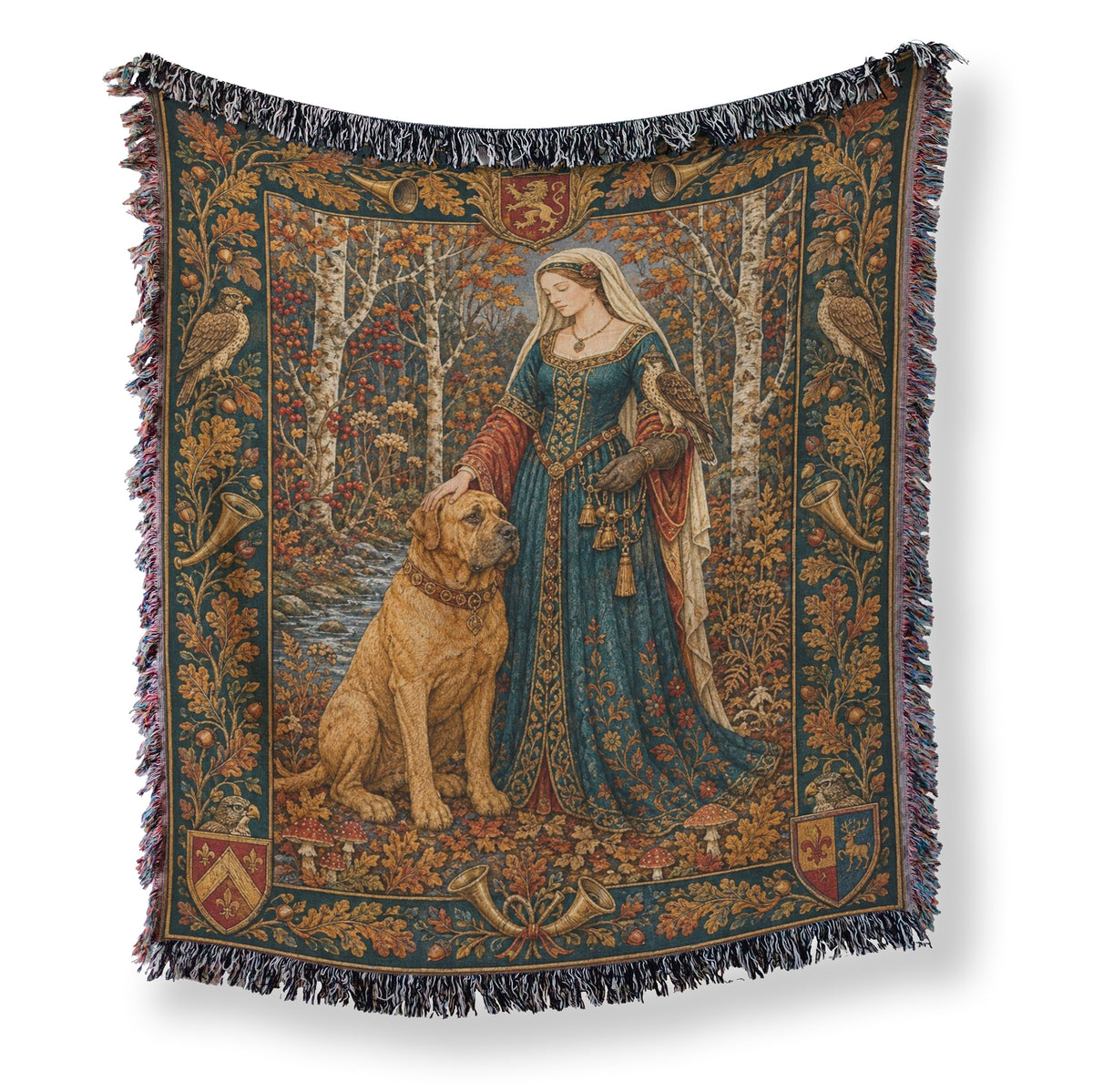 The Lady, Hound & Falcon Blanket Main image