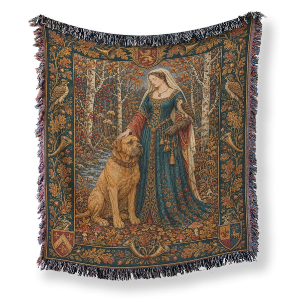 The Lady, Hound & Falcon Blanket